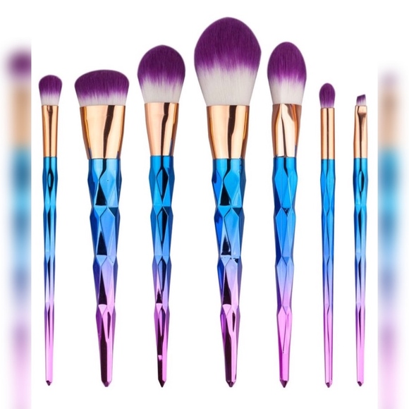 Other - Ombre Unicorn Makeup Brush Set 7pcs